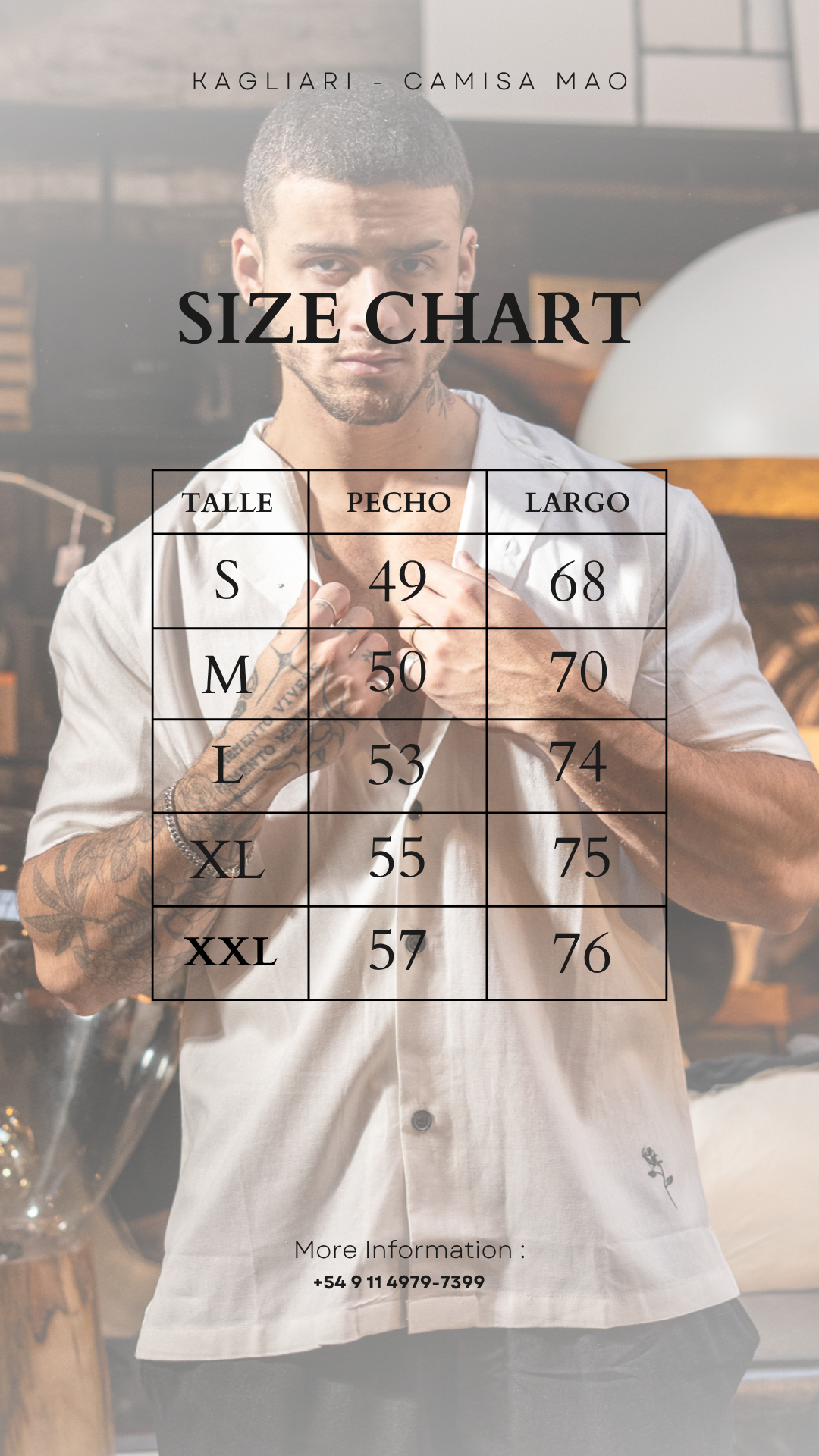 Camisa Cuello Mao · Avellana