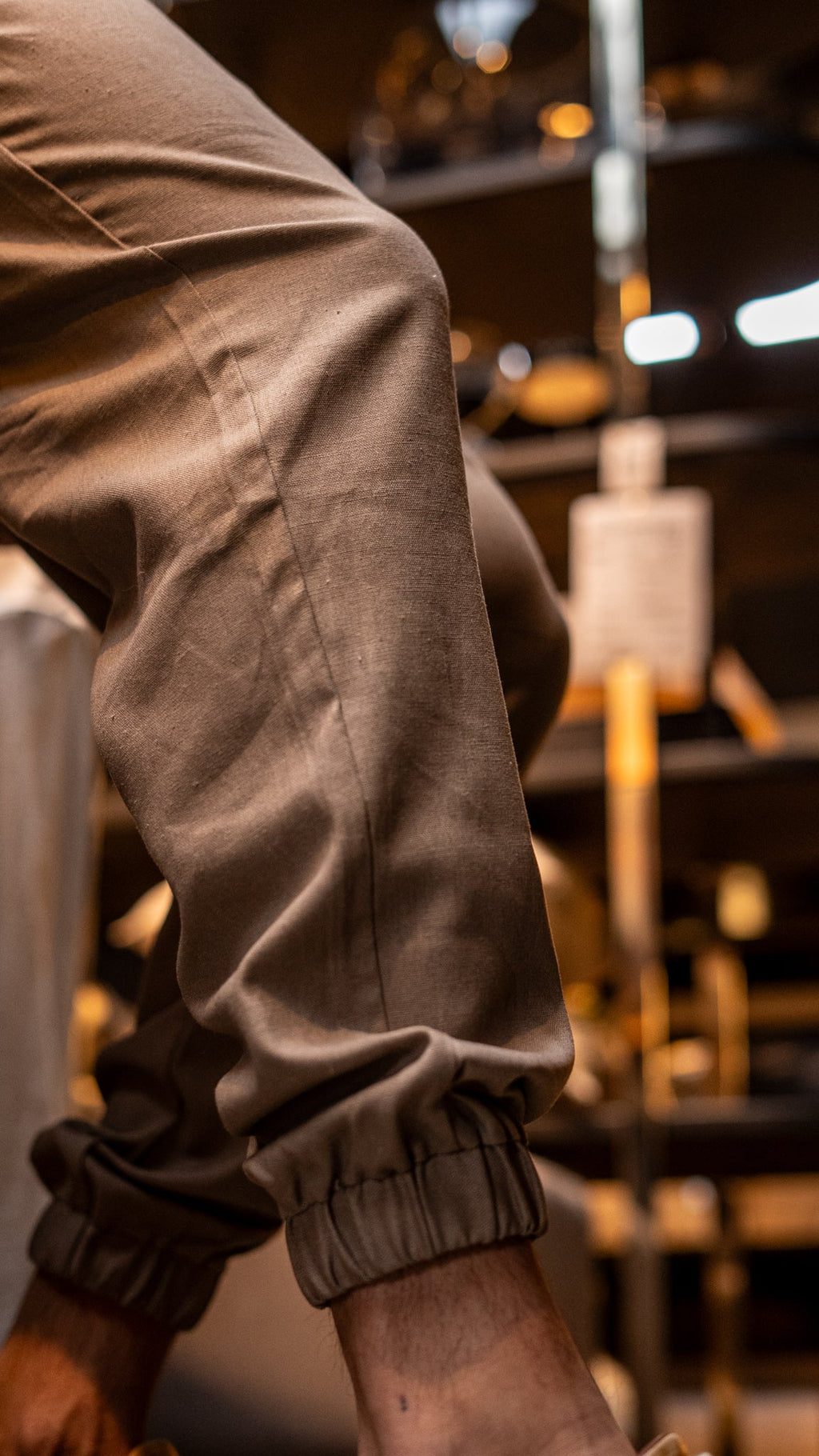 Pantalón de Lino Tierra · Con Puño