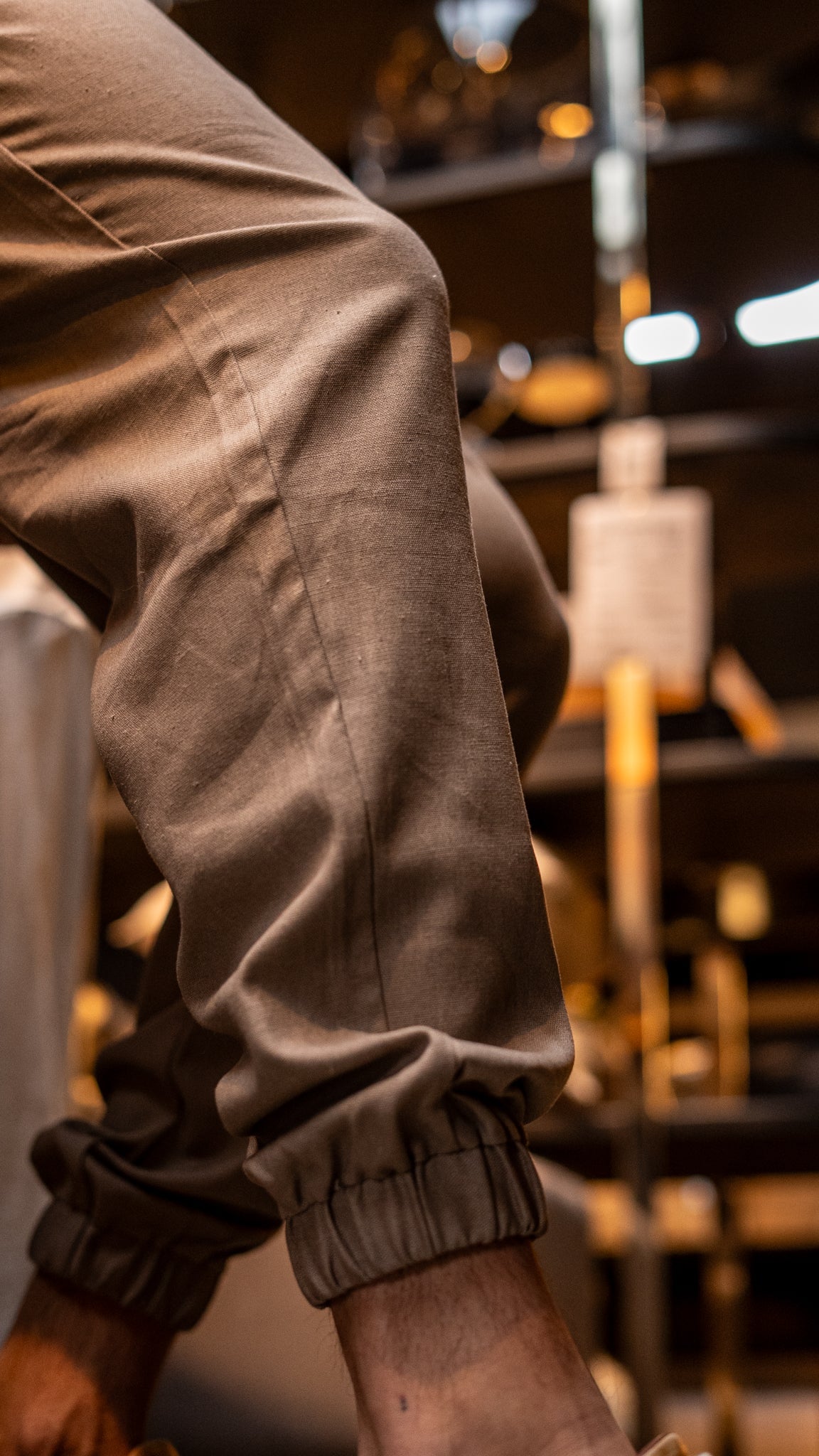 Pantalón de Lino Tierra · Bajo Elástico