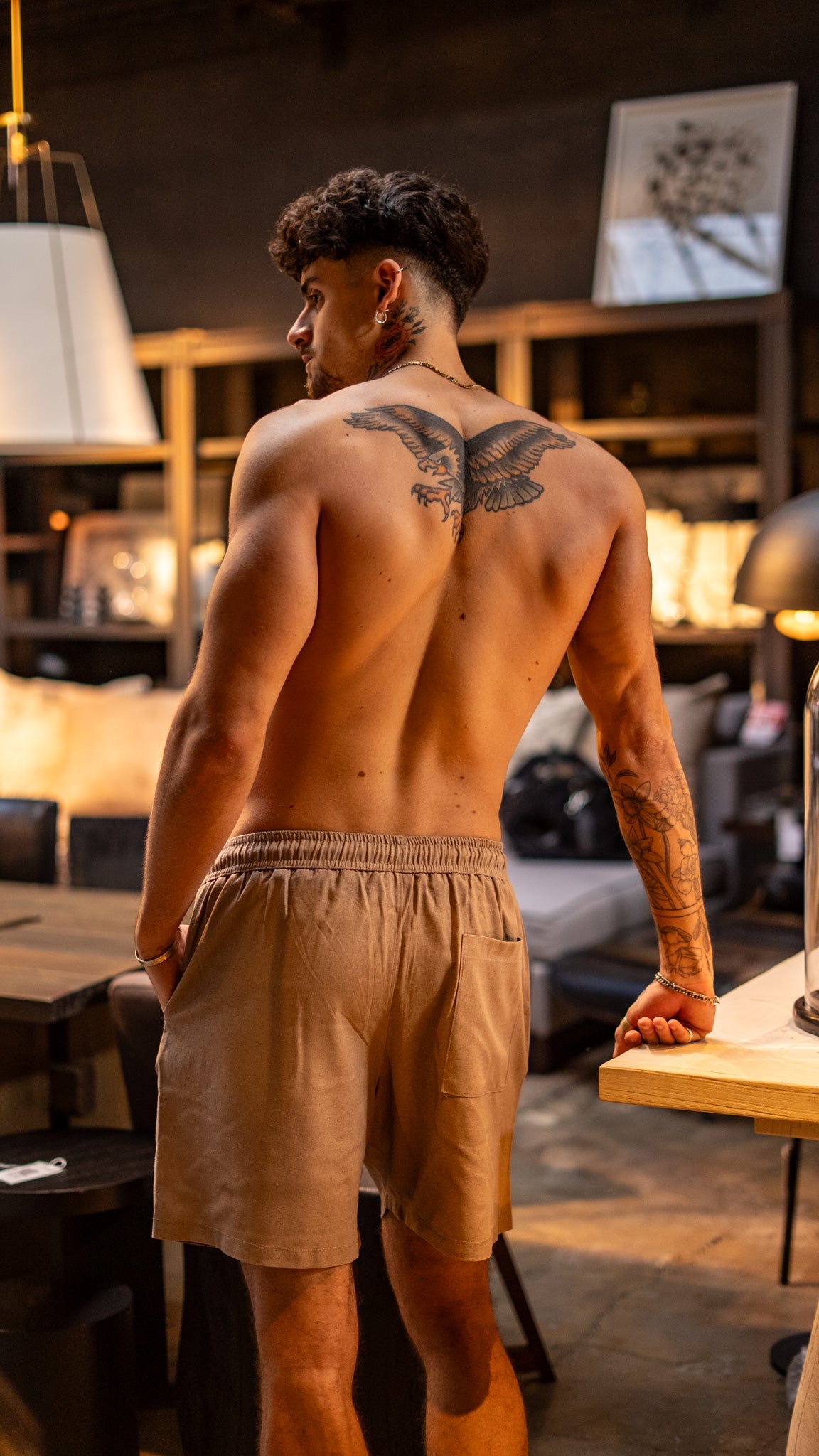 Short de Lino · Tierra