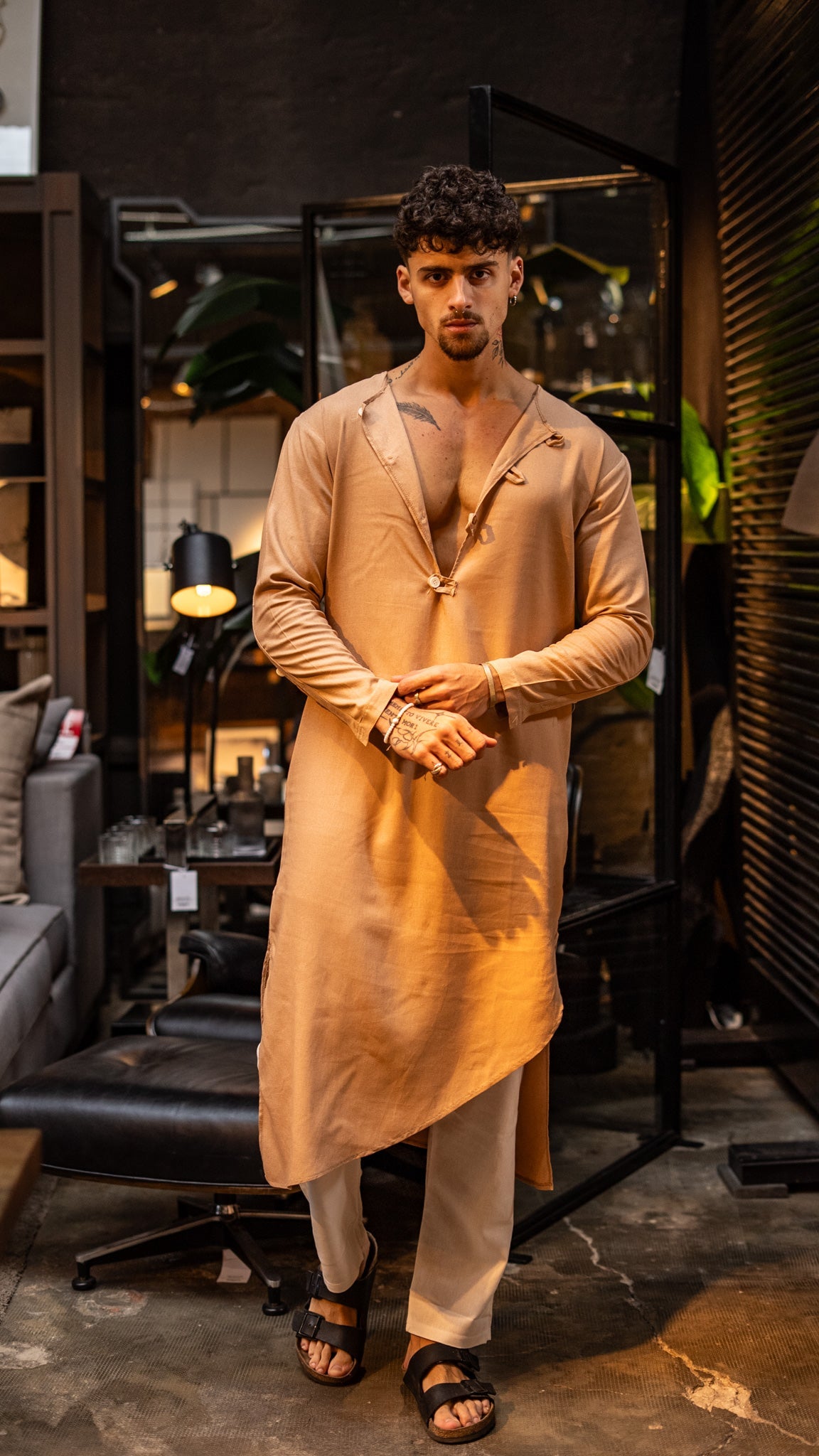 Tunica de lino Sahara