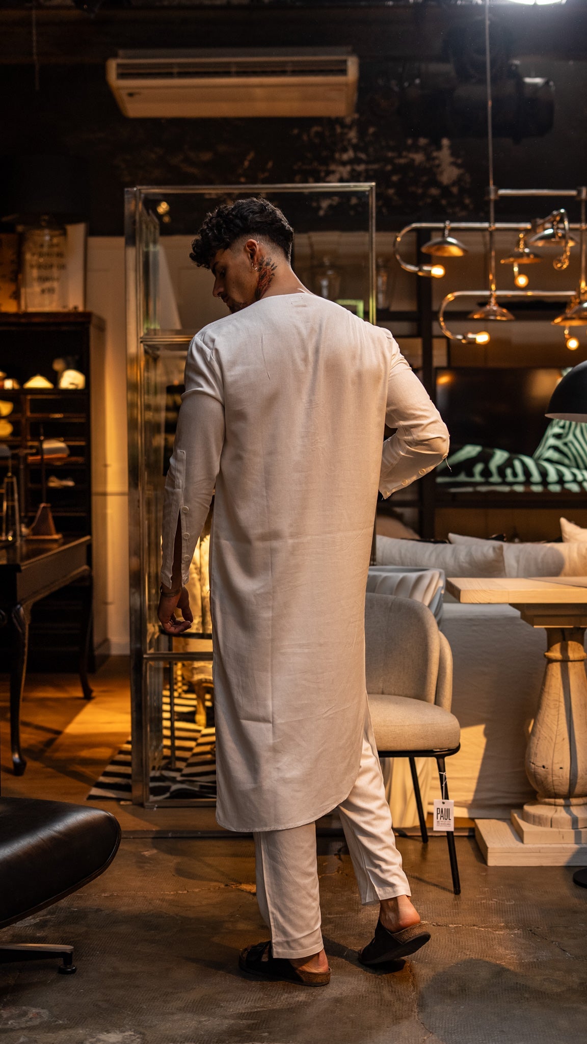 Tunica de lino White Eagle