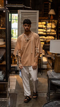 Camiseta de lino con soga Sahara