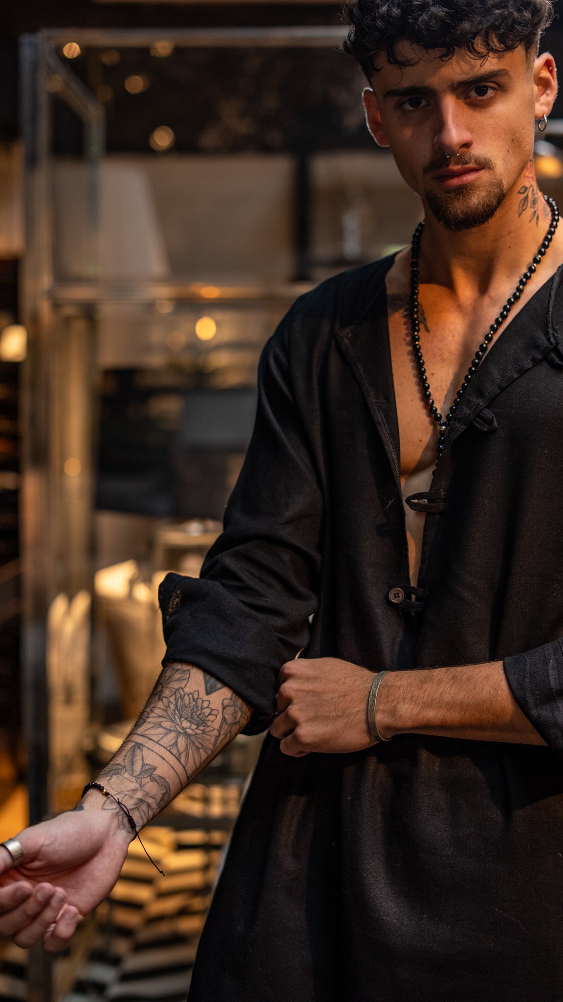 Tunica de lino Black Snake