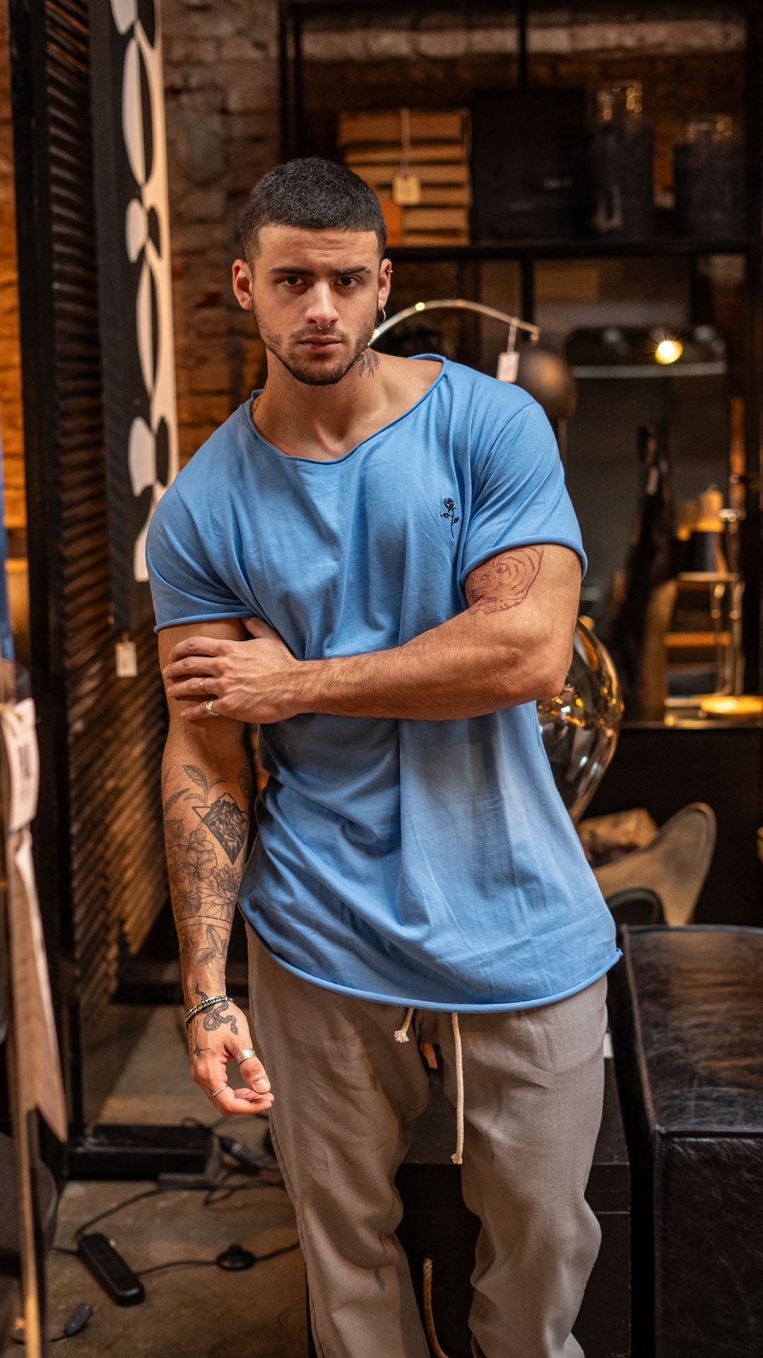 Camiseta Ibiza cuello amplio || Sky