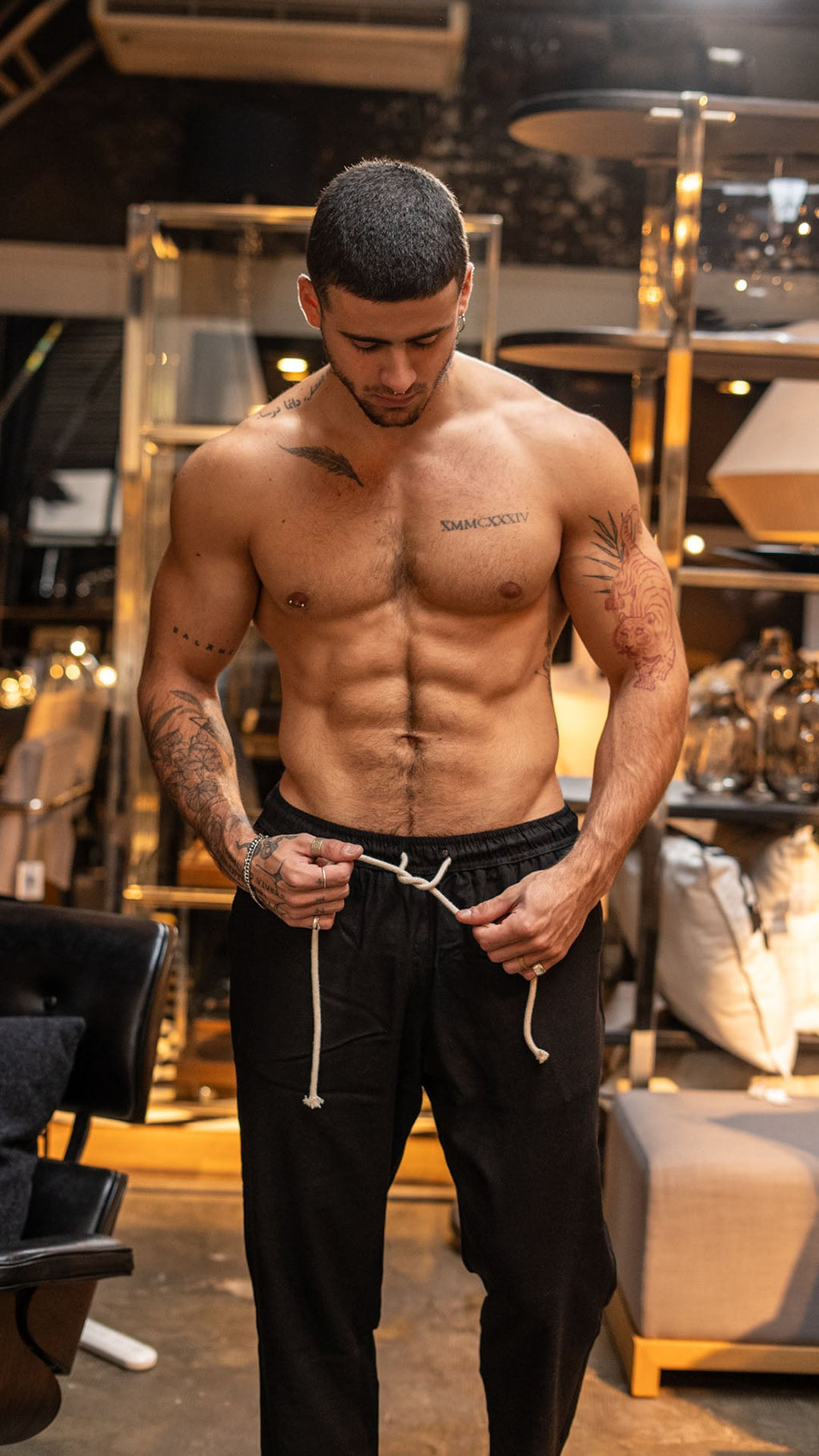 Pantalón de Lino Black · Bajo Recto