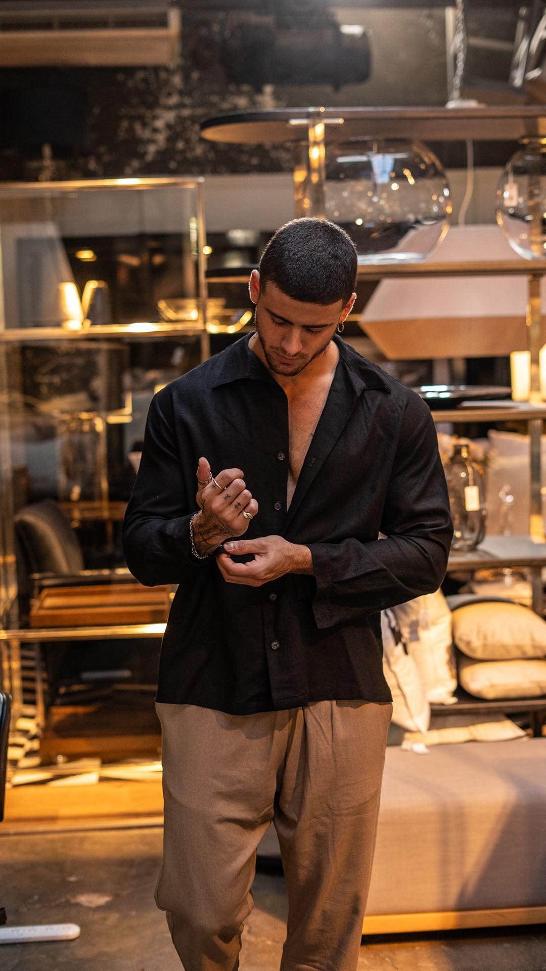 Camisa Ibiza · Black Bronze