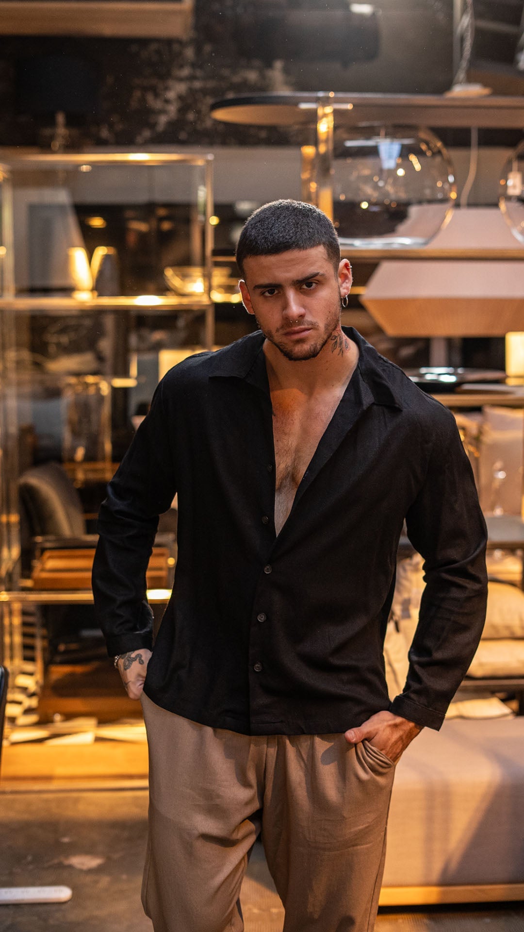 Camisa Ibiza · Black Bronze