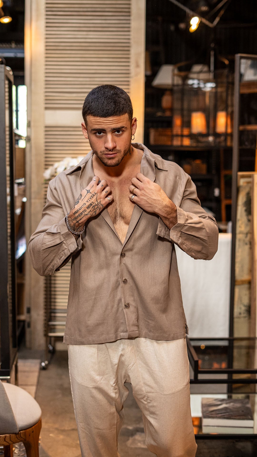 Camisa Ibiza · Tierra