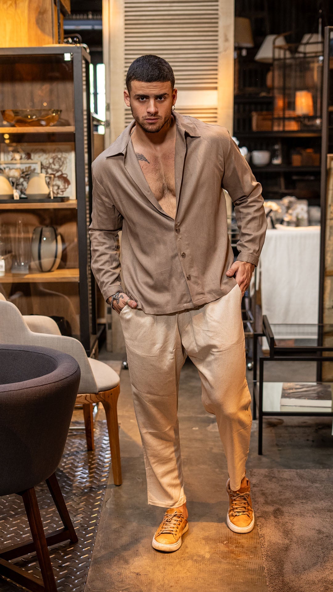 Camisa Ibiza · Tierra