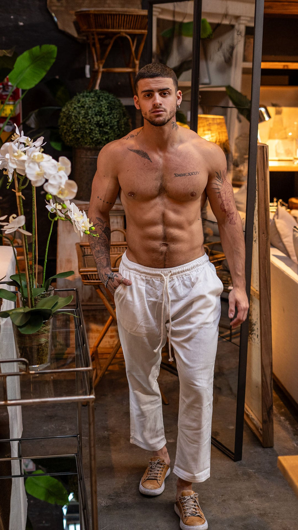 Pantalón de Lino Jazmín · Recto