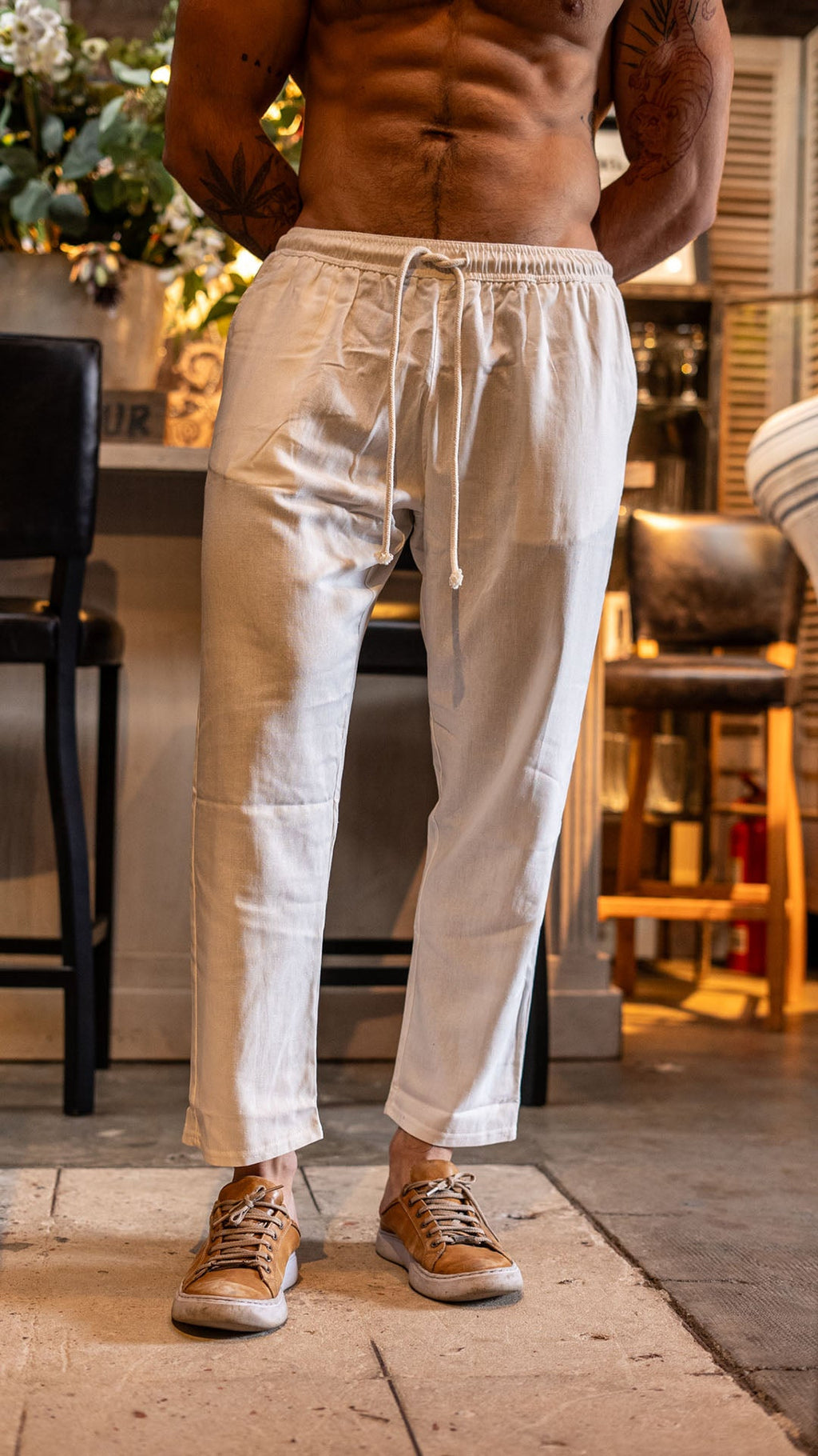 Pantalón de Lino Jazmín · Recto