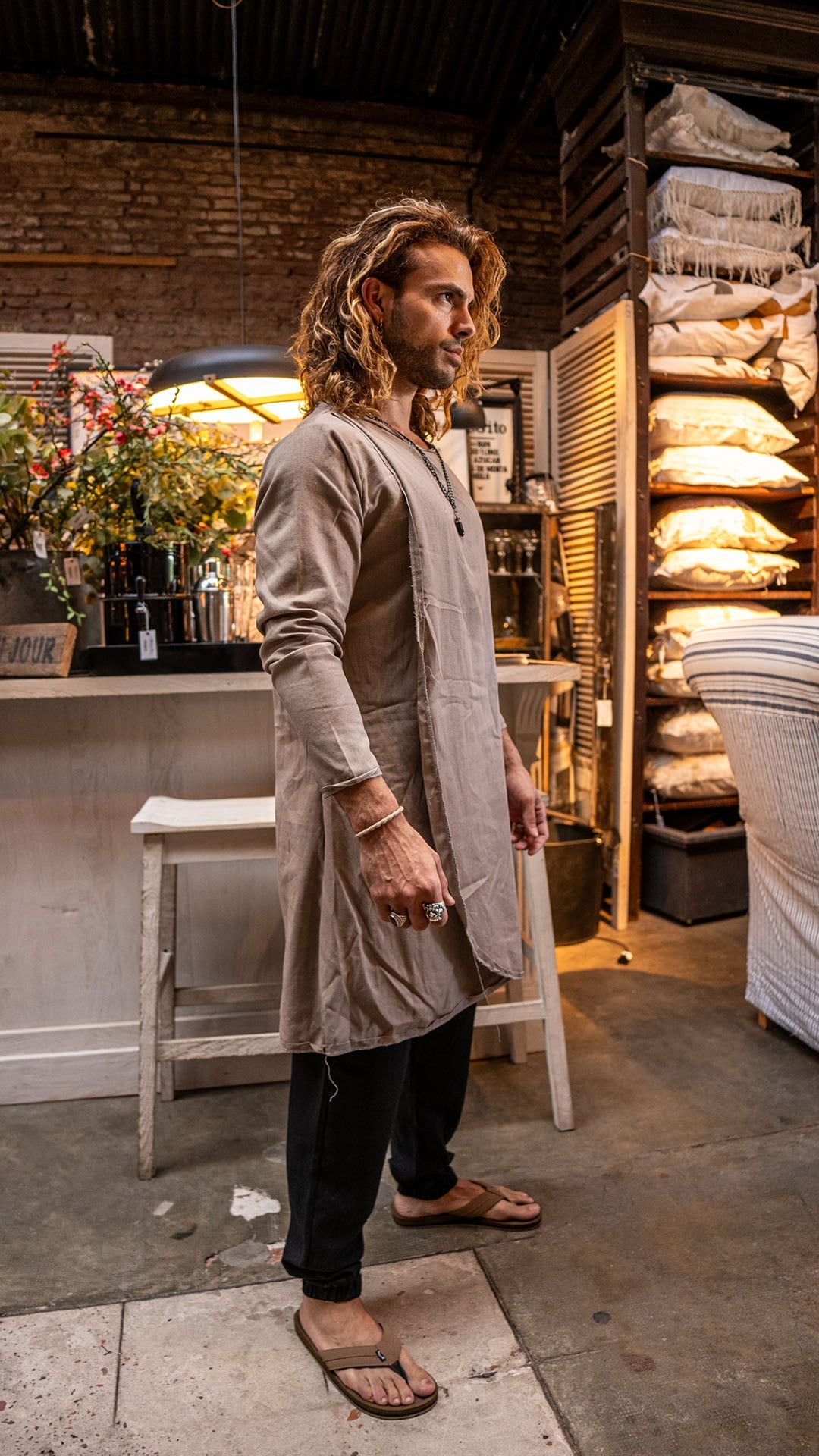 Camisola de Lino · Tostada