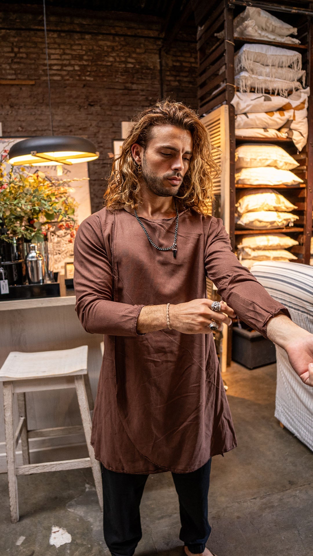 Camisola de Lino · Chocolate