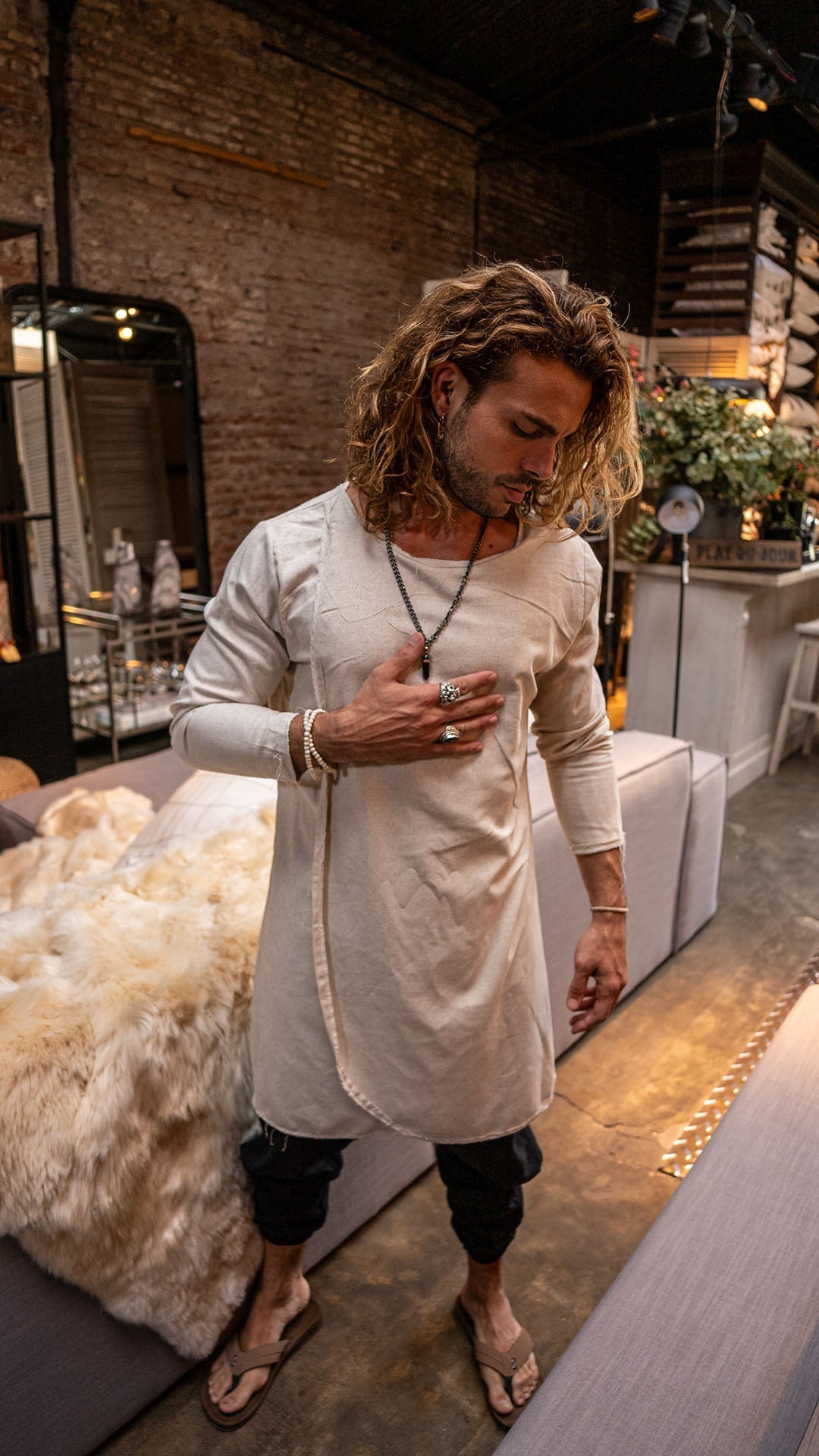 Camisola de Lino · Cream