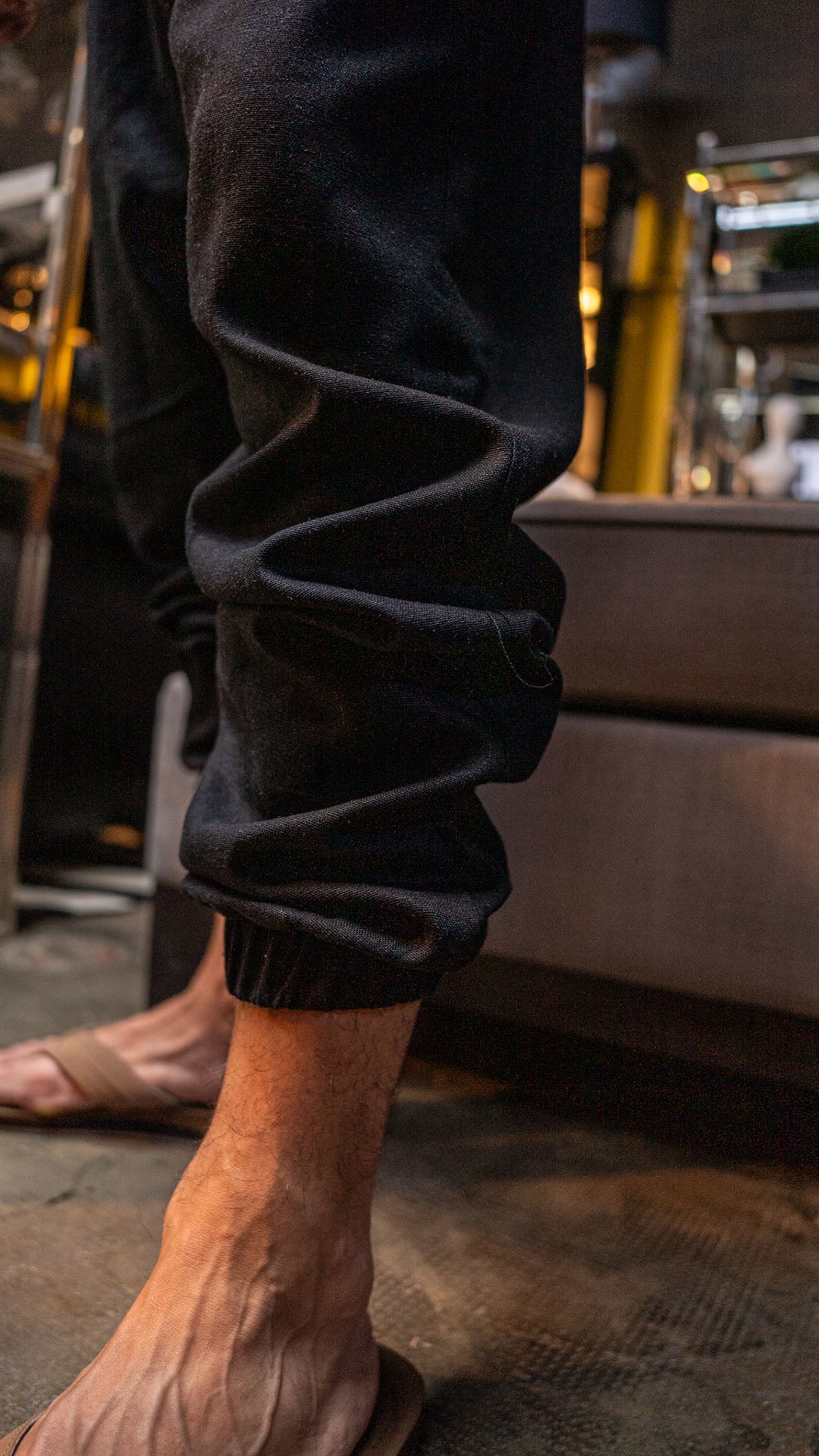 Pantalón de Lino Black · Bajo Elástico