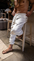 Pantalón de Lino Ibiza · Jazmín Bajo Elástico